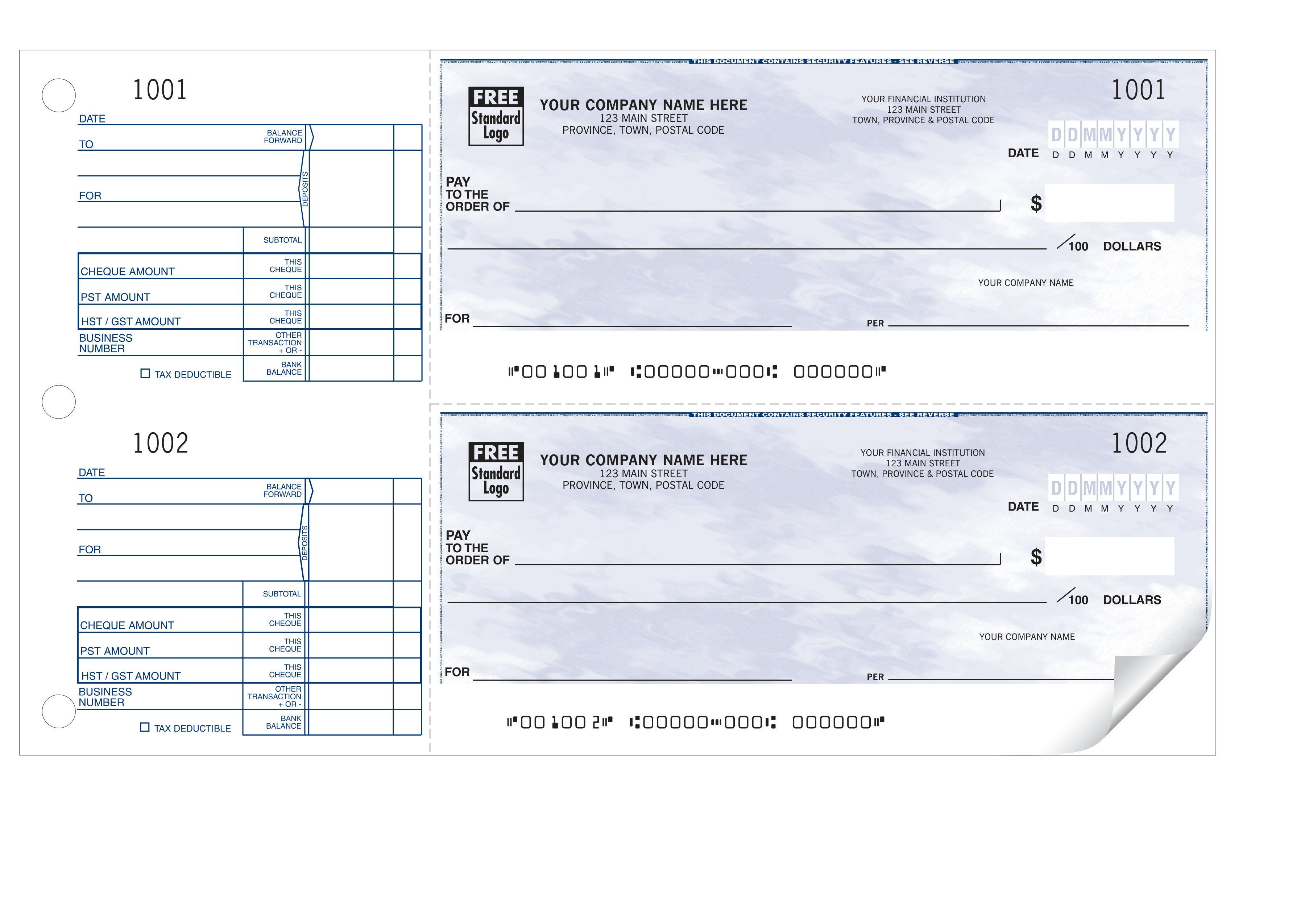 Physical Cheque Secure Cheques