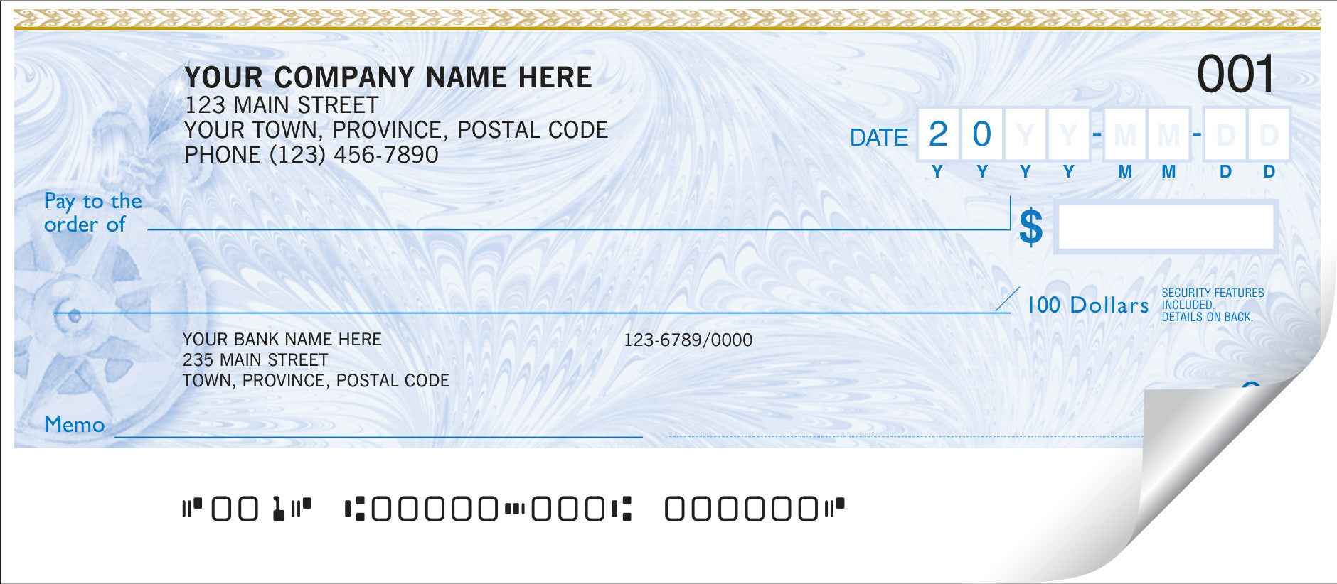 Cheque Pack Personal Cheques – Secure Cheques